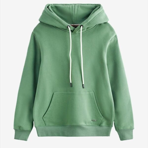 Oversized Green Cotton Hoodie