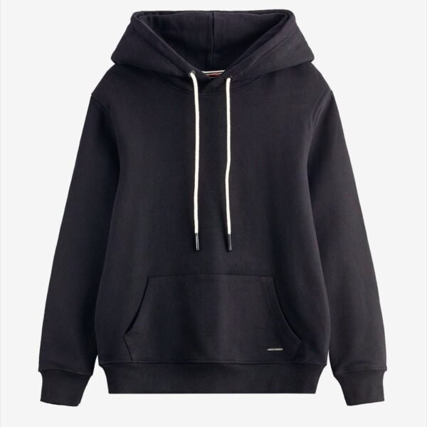 Black Vintage Cotton Hoodie
